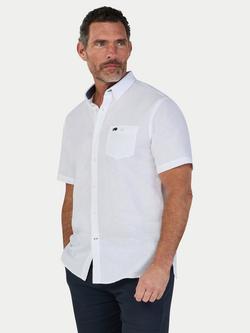 Raging Bull Classic Linen Short Sleeve Shirt, Blue, White
