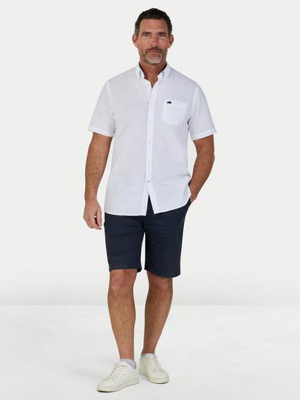 Raging Bull Classic Linen Short Sleeve Shirt - view 2, White