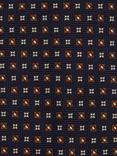 Reiss Pelosa Silk Blend Geometric Tie, Navy/Tobacco