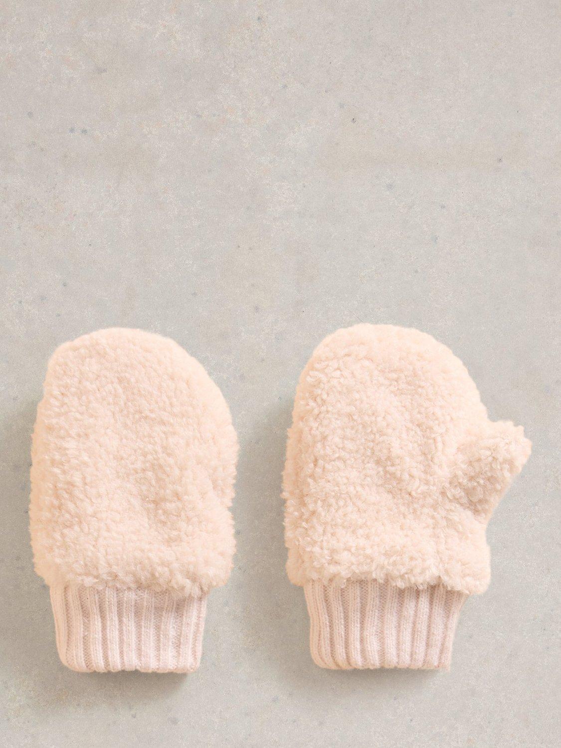White Stuff Kids' Borg Mittens, Light Beige
