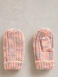 White Stuff Kids' Spacedye Mittens, Pink