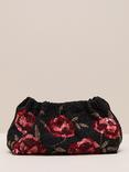 Phase Eight Rose Beaded Clutch Bag, Multi