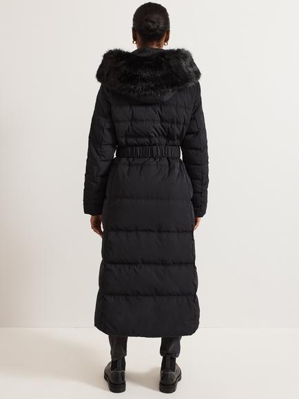 Phase Eight Dixie Long Puffer Coat - view 2, Black