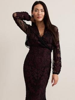 Phase Eight Montee Lace Cover Up, Burgundy, Burgundy