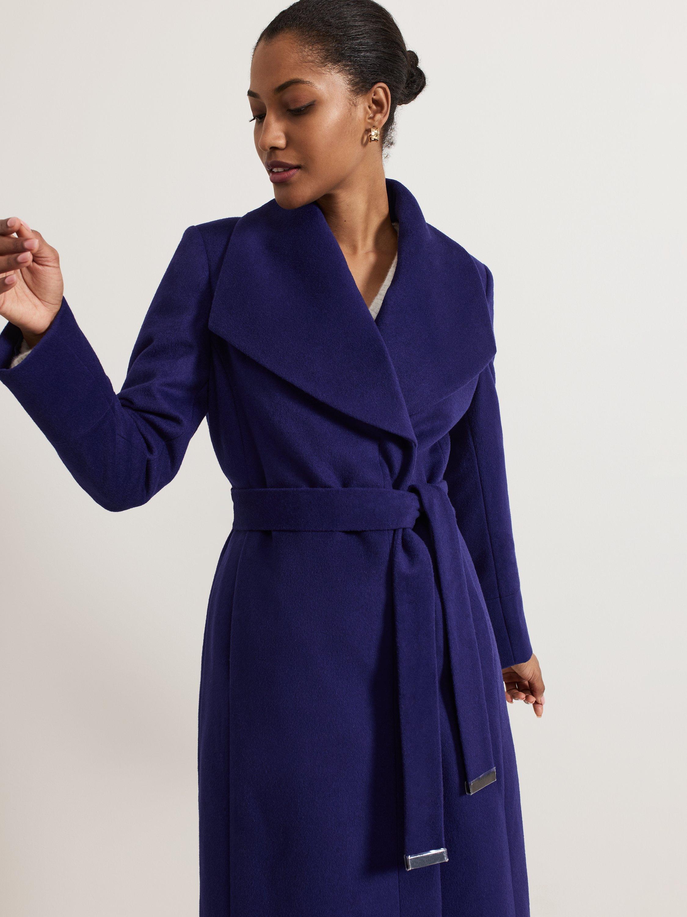 Product image 7 of 10, which shows Phase Eight Nicci Wool Rich Coat, Indigo, 10