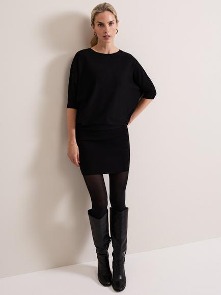 Phase Eight Becca Batwing Dress, Black, Black