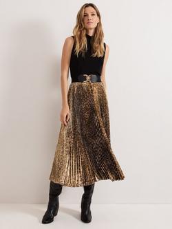 Phase Eight Meloni Jersey Dress, Black/Multi, Black/Multi