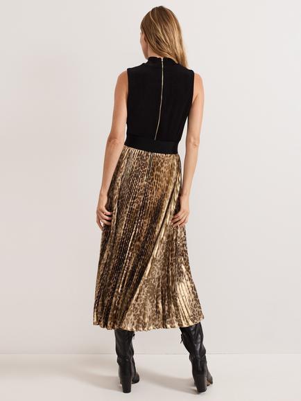 Phase Eight Meloni Jersey Dress, Black/Multi - view 2, Black/Multi