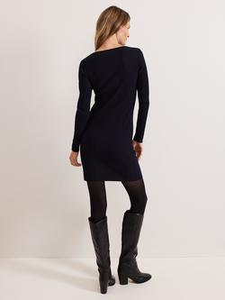 Phase Eight Nia Chain Mini Dress, Navy - view 2, Navy