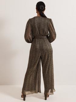 Phase Eight Petite Alli Wrap Jumpsuit, Gold - view 2, Gold