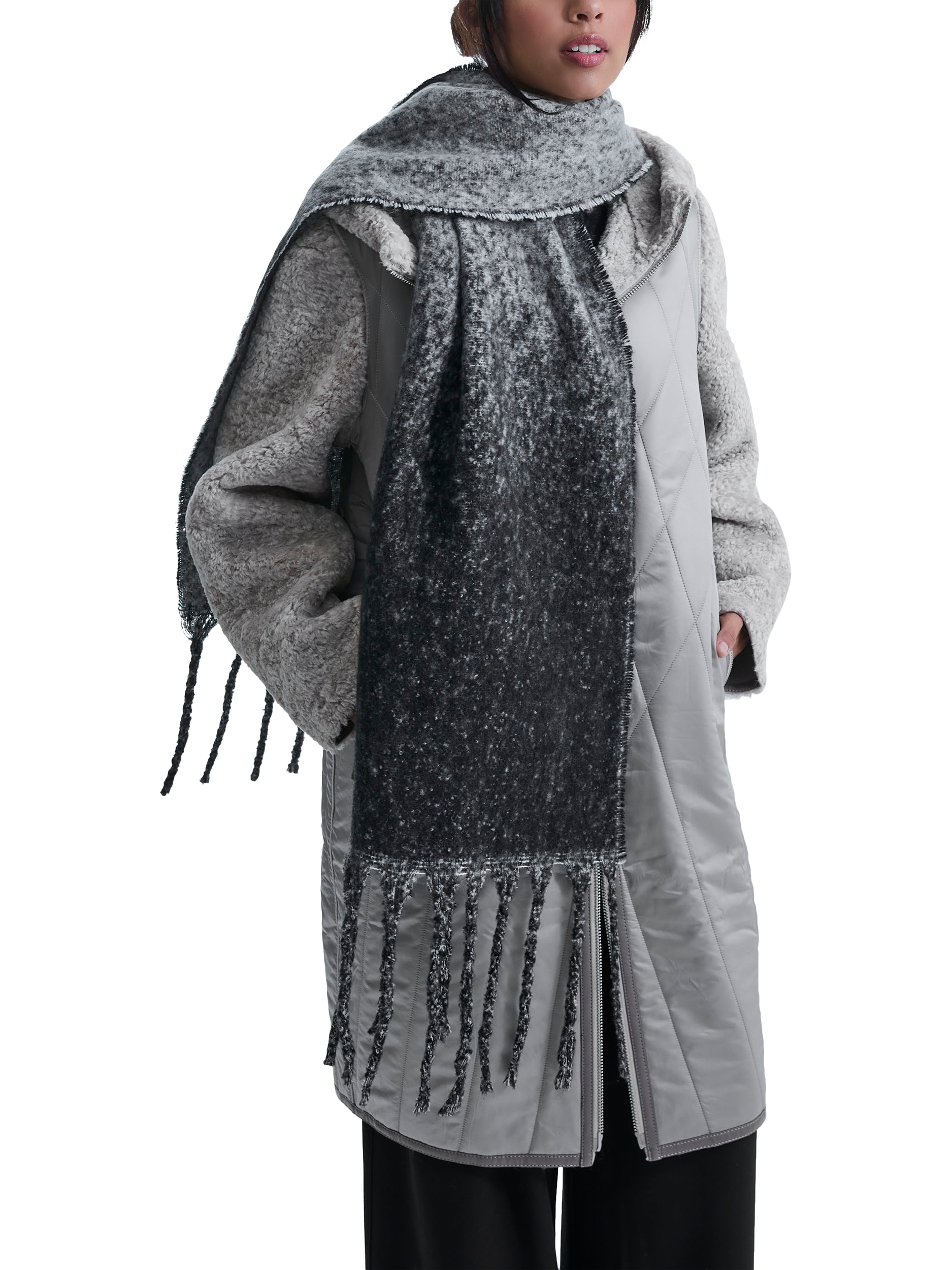 Product image 3 of 3, which shows James Lakeland Ombre Scarf, Black