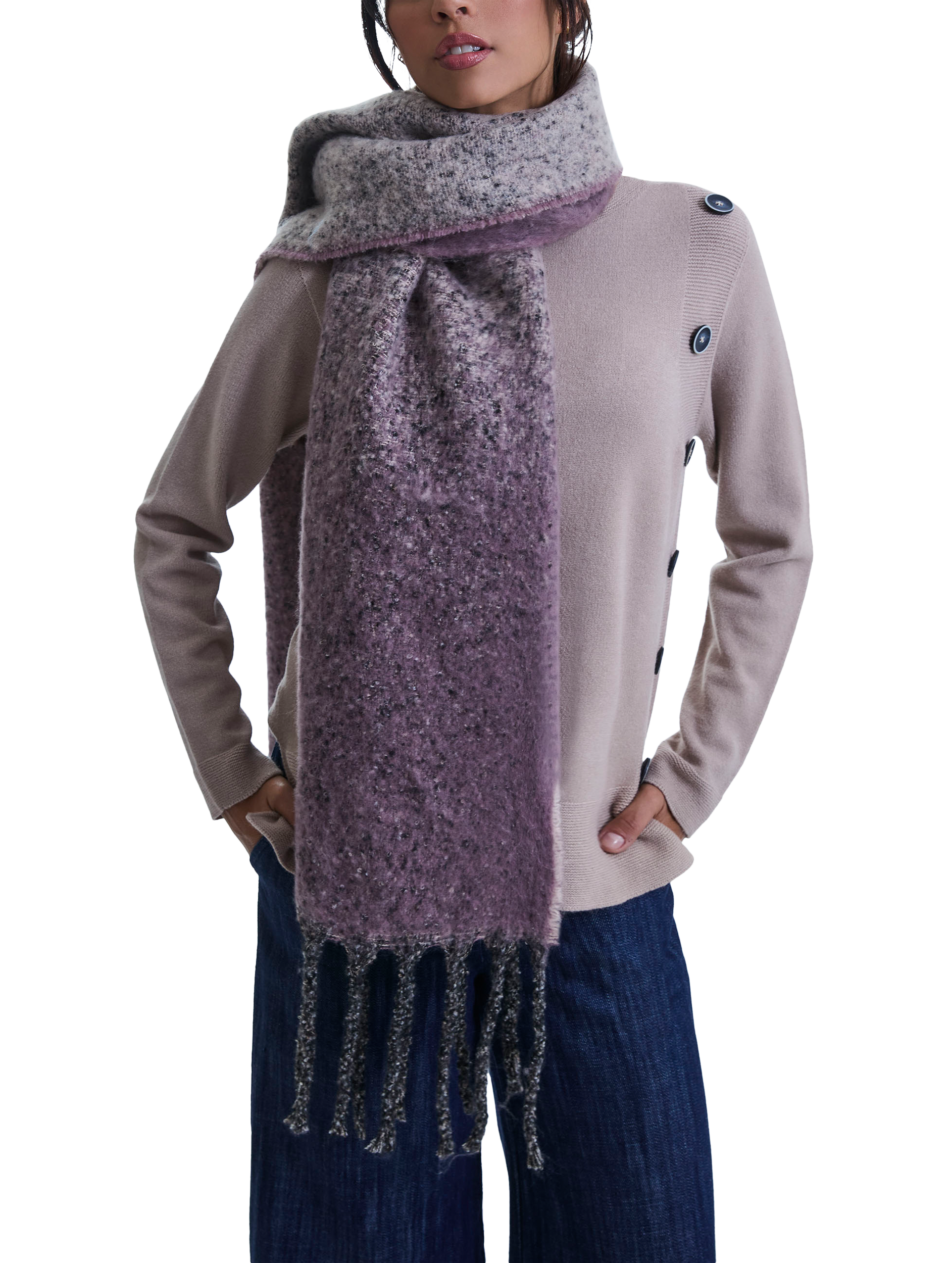 Product image 4 of 4, which shows James Lakeland Ombre Scarf, Pink