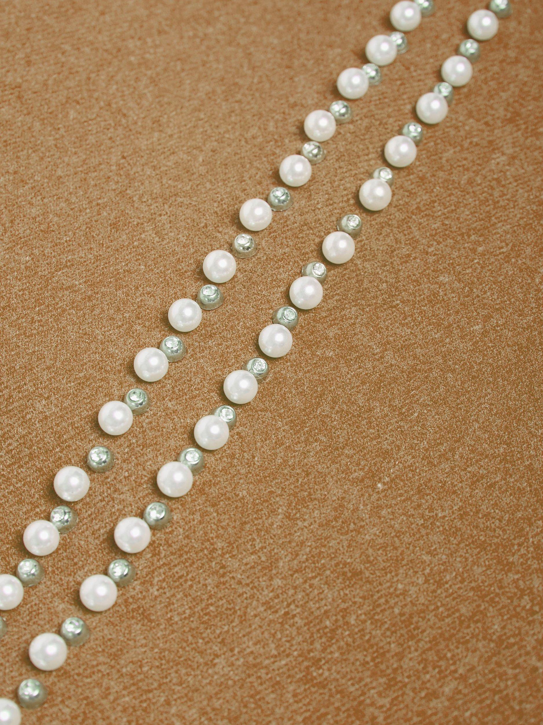 Product image 2 of 3, which shows James Lakeland Pearl Detail Scarf, Camel, One Size