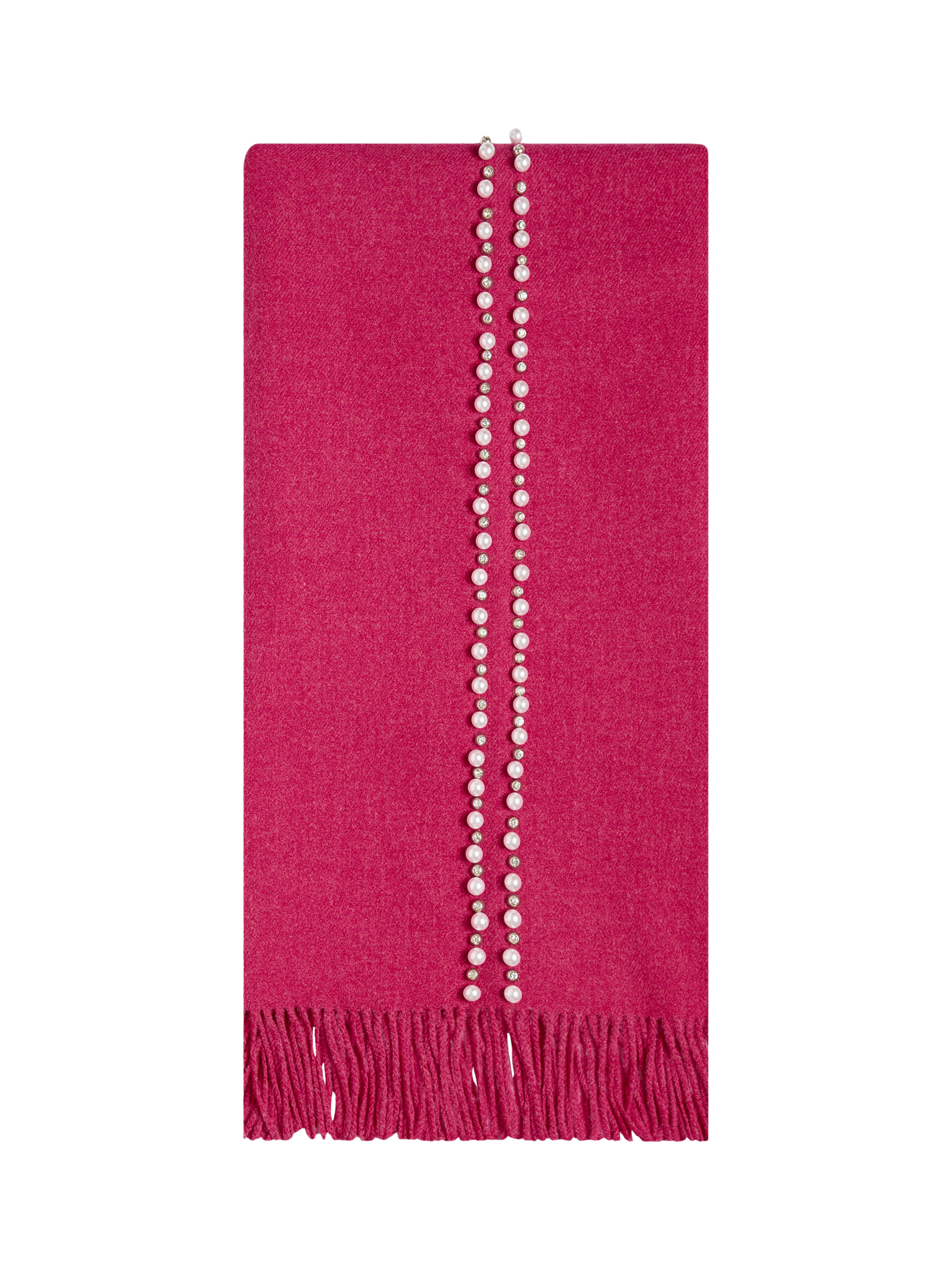 Product image 1 of 4, which shows James Lakeland Pearl Detail Scarf, Pink, One Size