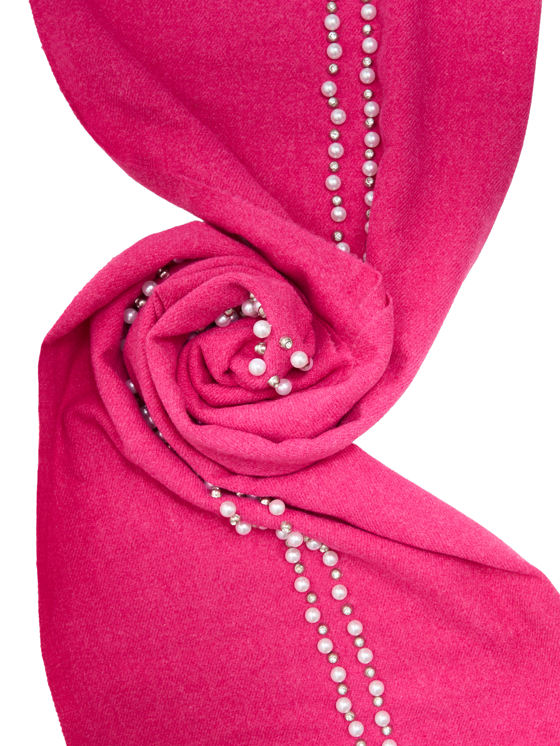 Product image 3 of 4, which shows James Lakeland Pearl Detail Scarf, Pink, One Size