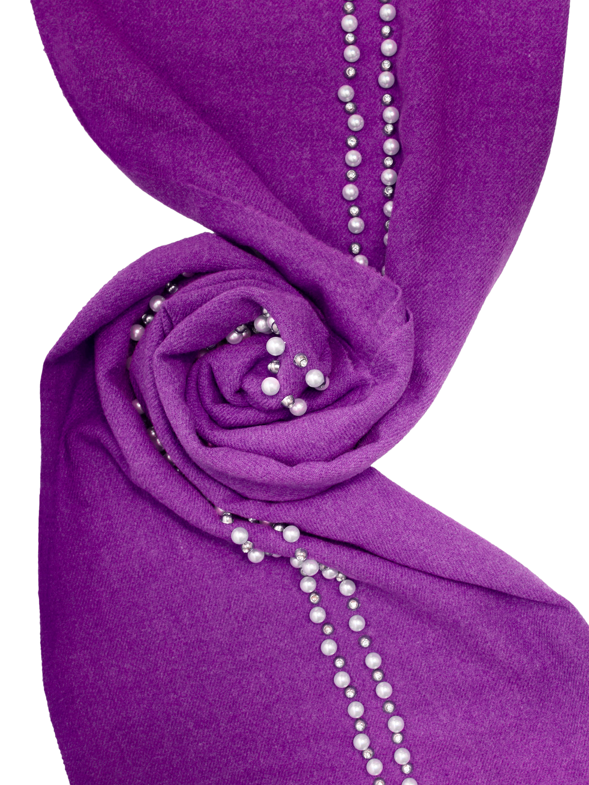 Product image 3 of 4, which shows James Lakeland Pearl Detail Scarf, Purple, One Size