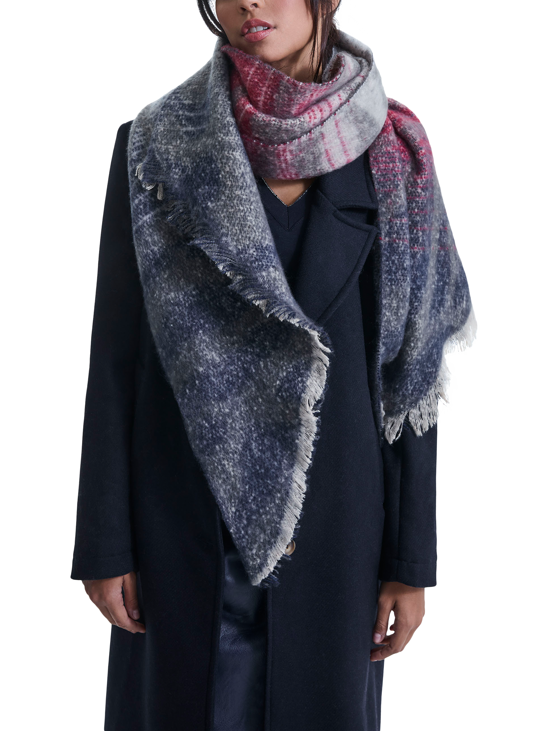 Product image 4 of 4, which shows James Lakeland Saltillo Scarf, Red, One Size