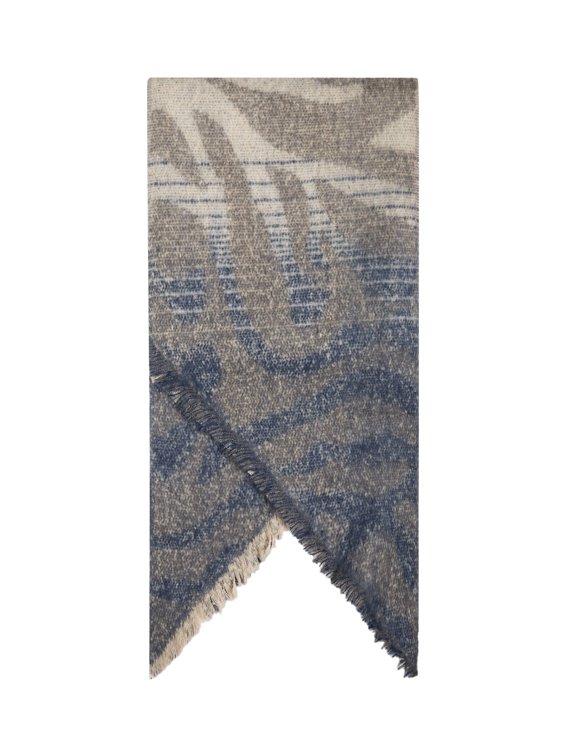 Product image 1 of 4, which shows James Lakeland Tiger Print Scarf, Navy, One Size