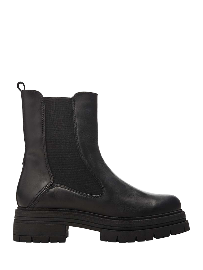 Product image 1 of 5, which shows Moda in Pelle Amalee Leather Chunky Chelsea Boots, Black, 3