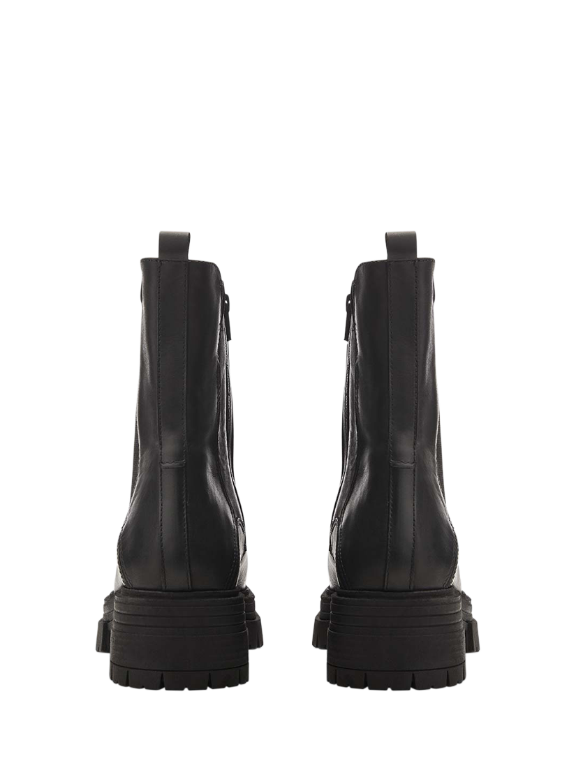 Product image 4 of 5, which shows Moda in Pelle Amalee Leather Chunky Chelsea Boots, Black, 3