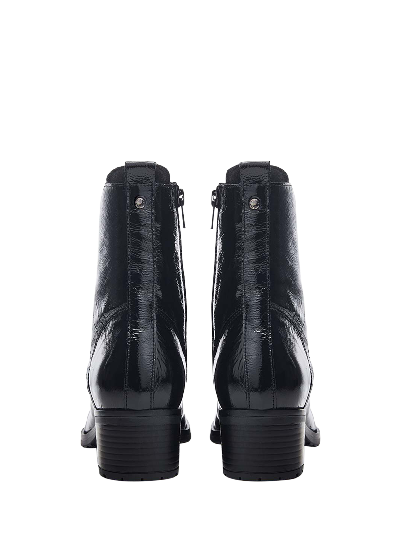 Product image 3 of 4, which shows Moda in Pelle Bezzie Patent Leather Lace-Up Boots, Black, 5
