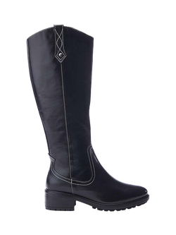 Moda in Pelle Hazay Leather Boots, Black