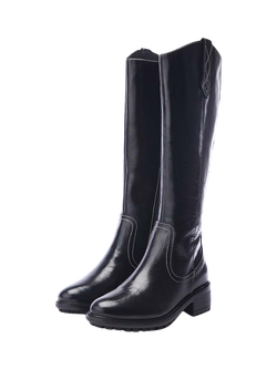 Moda in Pelle Hazay Leather Boots - view 2, Black