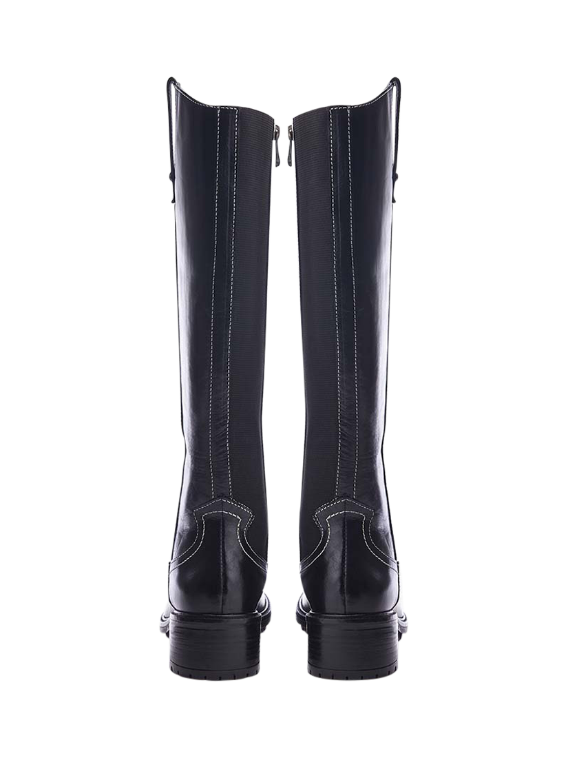 Product image 3 of 4, which shows Moda in Pelle Hazay Leather Boots, Black, 3