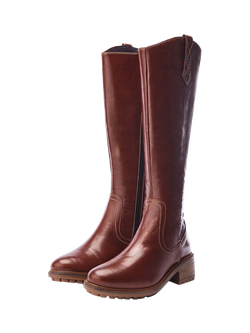 Moda in Pelle Hazay Leather Boots - view 2, Tan