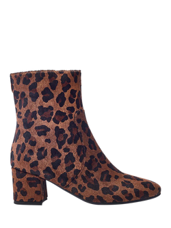 Moda in Pelle Otto Suede Leopard Ankle Boots, Multi, Multi