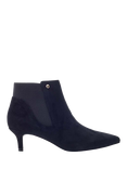 Moda In Pelle Qute Suede Kitten Heel Chelsea Boots, Black