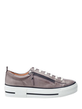 Moda in Pelle Filician Leather Flatform Trainers, Off Grey