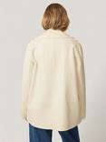 Jigsaw Double Faced Short Wool Rich Coat, Ivory