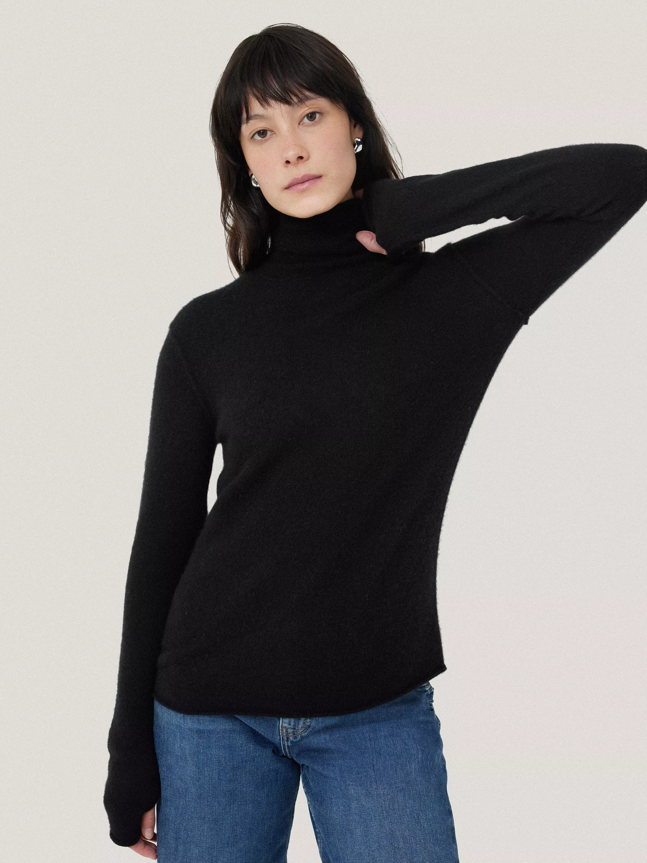 Black cashmere jumper sale best sale