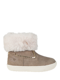 ToeZone Kids' Faith Suede Fur Boots, Brown