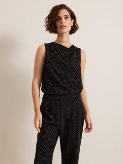 Phase Eight Ottie Stud Top, Black, Black