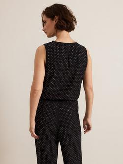 Phase Eight Ottie Stud Top, Black - view 2, Black