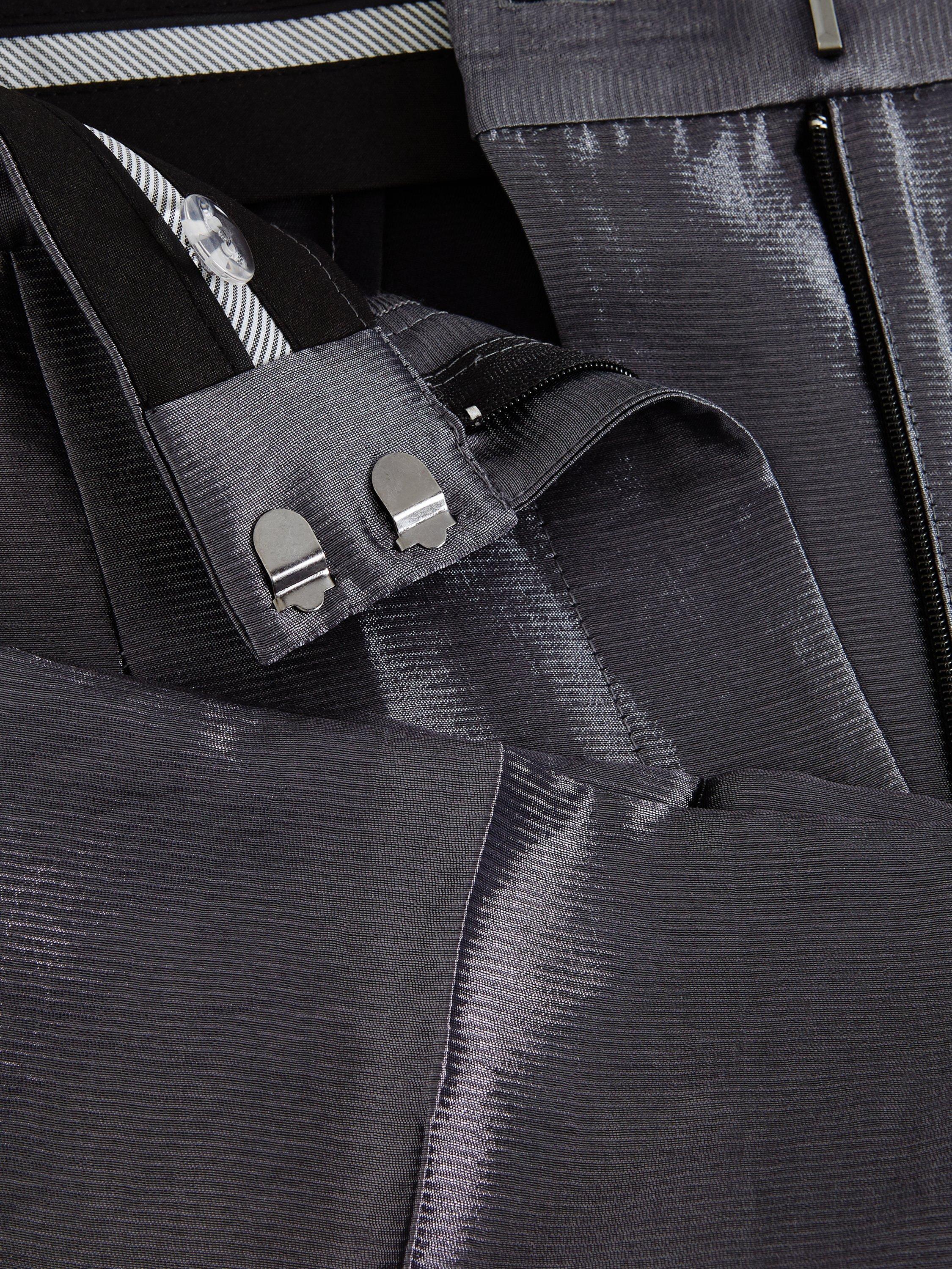 Product image 6 of 8, which shows Phase Eight Sade Metallic Tailored Trousers, Gunmetal, 6