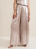 Phase Eight Adrina Metallic Trousers, Silver