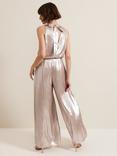 Phase Eight Adrina Metallic Trousers, Silver