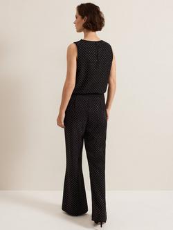 Phase Eight Samantha Stud Flared Trousers, Black - view 2, Black
