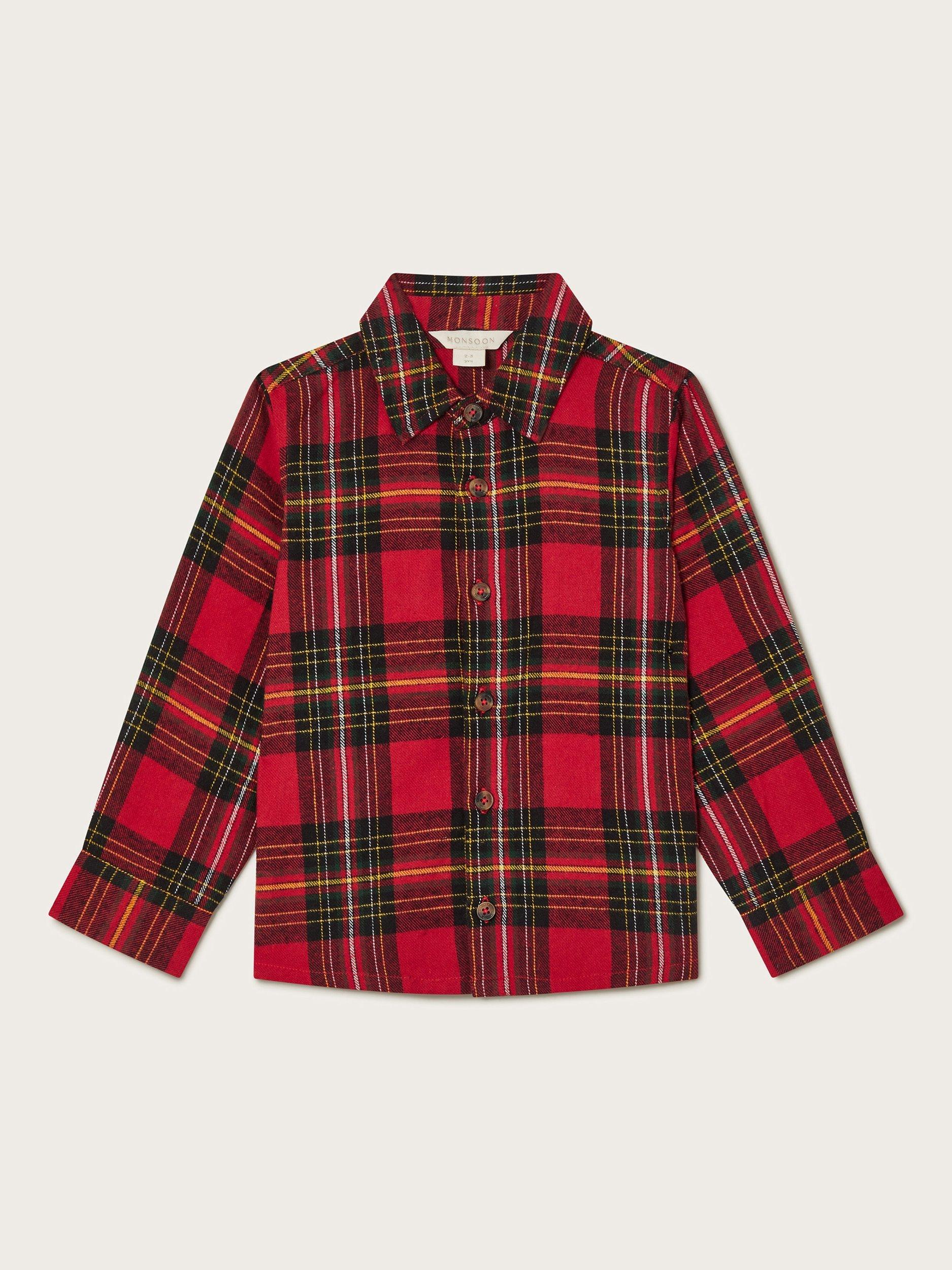 Monsoon Kids' Flannel Check  Long Sleeve Shirt