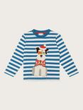 Monsoon Kids' Christmas Dog Stripe Top, Multi