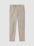 Reiss Kids' Eastbury Tailored Trousers, Stone