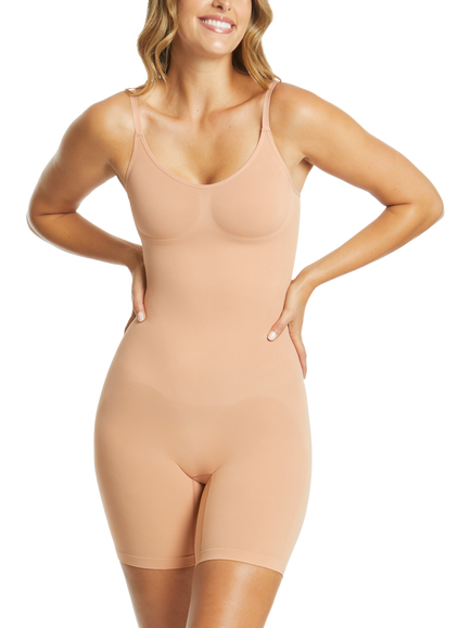 Ambra Killer Curve Firm Control Shaping Bodysuit, Toffee, Toffee