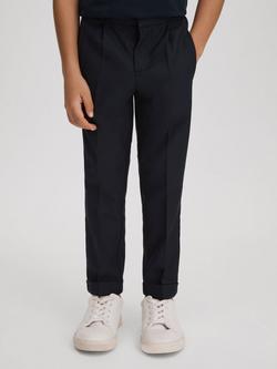 Reiss Kids' Brighton Tailored Trousers, Navy