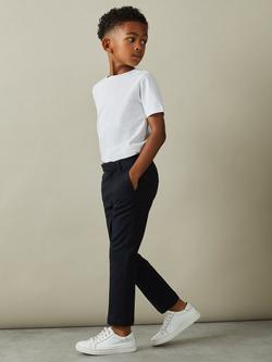 Reiss Kids' Eastbury Tailored Trousers, Navy