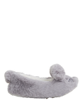 Angels by Accessorize Kids' Bunny Ballerina Slippers, Grey