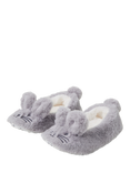 Angels by Accessorize Kids' Bunny Ballerina Slippers, Grey