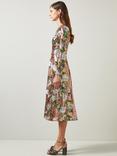 L.K.Bennett Marcel Floral Sequin Midi Dress, Rose Gold/Multi